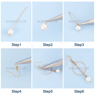SUNNYCLUE DIY Imitation Pearl Dangle Earring Making Kits DIY-SC0016-51-1
