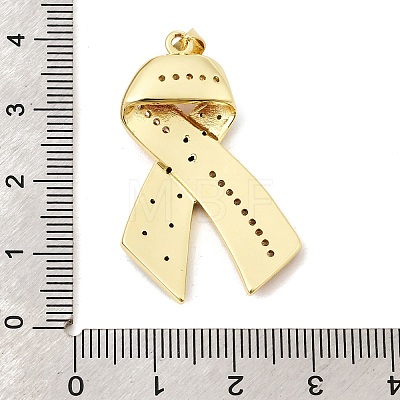 Brass Micro Pave Clear Cubic Zirconia Pendants KK-H267-006G-1