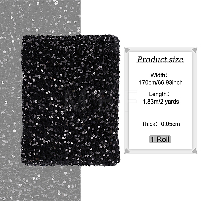 Velvet Sequin Fabric DIY-WH0430-178A-1
