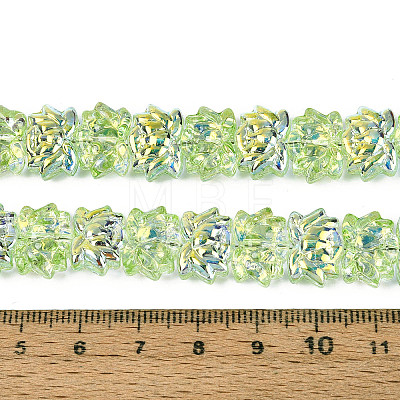 Baking Paint Electroplate Transparent Glass Beads Strands EGLA-N020-04G-1