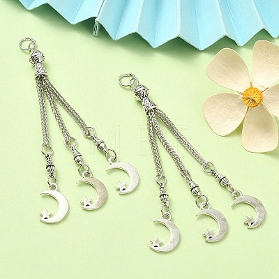 Tibetan Style Alloy Feather Tassel Big Pendants LS-FIND-YW0003-92C-1