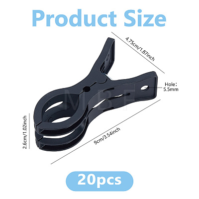 20Pcs ABS Plastic Clothes Drying Clip AJEW-WH0410-190B-1