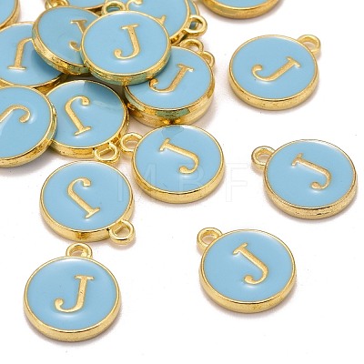 Golden Plated Alloy Enamel Charms X-ENAM-S118-04J-1