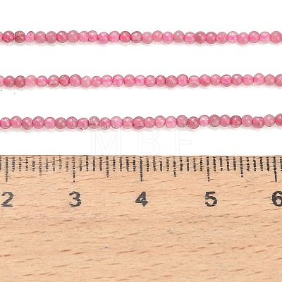 Natural Pink Tourmaline Beads Strands G-A322-A05-2mm-1