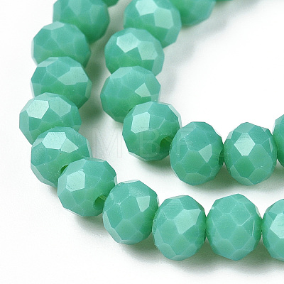 Opaque Solid Color Glass Beads Strands EGLA-A034-P8mm-D31-1