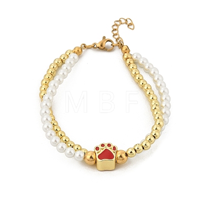 Brass Multi-strand Bracelets BJEW-M056-09G-03-1