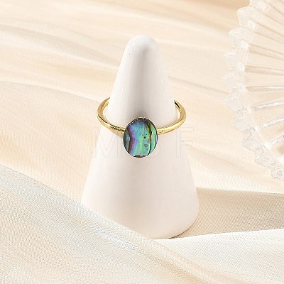 304 Stainless Steel Acrylic Cuff Open Rings RJEW-JR01104-1