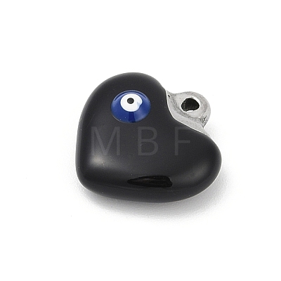 304 Stainless Steel Enamel Pendants STAS-Q350-19P-B-1