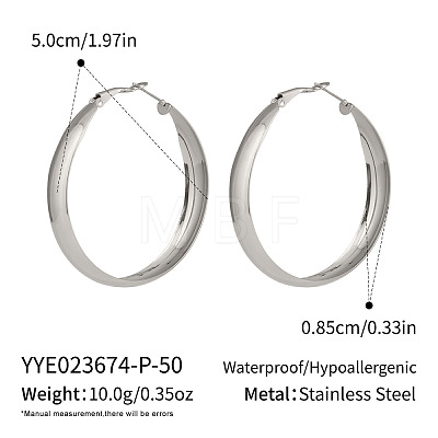 304 Stainless Steel Hoop Earrings UF4062-6-1