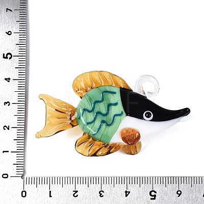 Handmade Lampwork Big Pendants LAMP-N034-22C-1