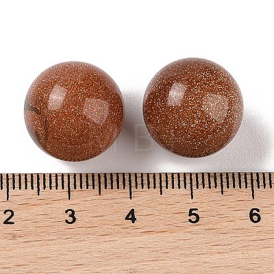 Synthetic Goldstone No Hole Sphere Beads G-K353-04D-25-1