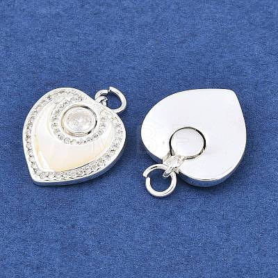 Brass Micro Pave Clear Cubic Zirconia Pendants SH-CBA197E-08S-1