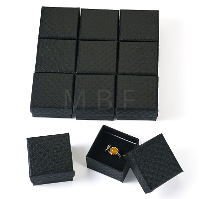 Rhombus Textured Cardboard Ring Gift Storage Boxes CON-TAC0001-07C-1