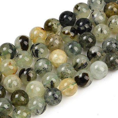 Natural Prehnite Beads Strands G-G457-10mm-03-1