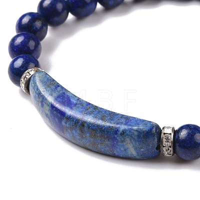 Natural Lapis Lazuli Beads Charm Bracelets BJEW-K164-B05-1