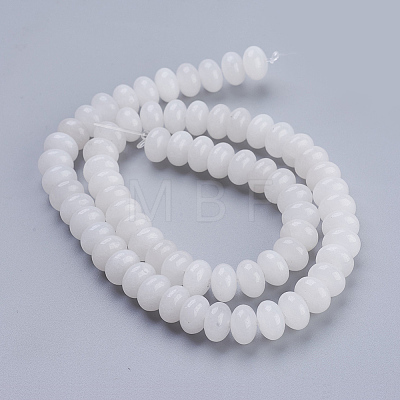 Natural White Jade Beads Strands G-P354-18-8x5mm-1