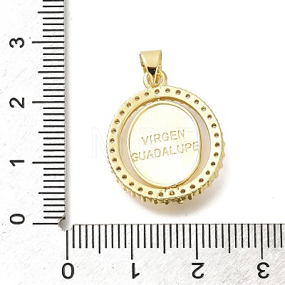 Rack Plating Brass with Cubic Zirconia Pendants KK-Z086-33G-12-1