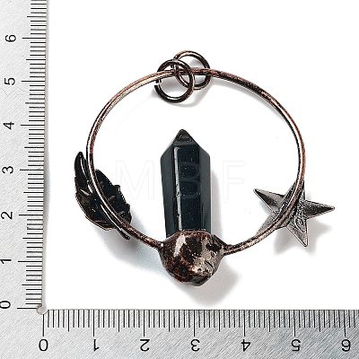 Natural Obsidian Faceted Pointed Bullet Big Pendants G-A221-01A-1