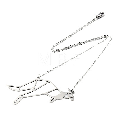 201 Stainless Steel Pendant Necklaces NJEW-T009-JN031-1-40-1