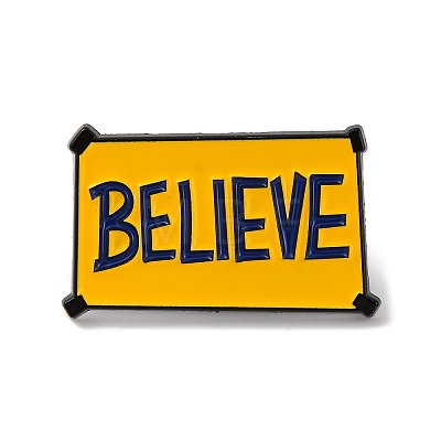 BELIEVE Word Alloy Enamel Pins JEWB-A024-16-1