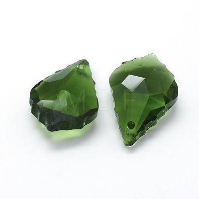 Faceted Glass Pendants GLAA-F068-C01-1