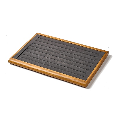8-Slot Wood with Velvet Ring Display Tray Stands VBOX-C003-04A-1