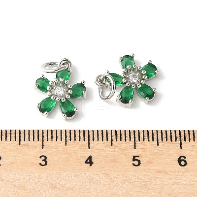 Brass Micro Pave Cubic Zirconia Pendants KK-U067-03P-02-1