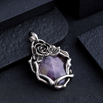 Natural Amethyst Pendants LS-PW-WGC9437-03-1
