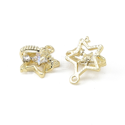 Alloy Micro Pave Clear Cubic Zirconia Pendants FIND-H024-16G-1