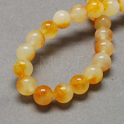 Two Tone Natural Jade Bead Strands G-R165-8mm-03-1