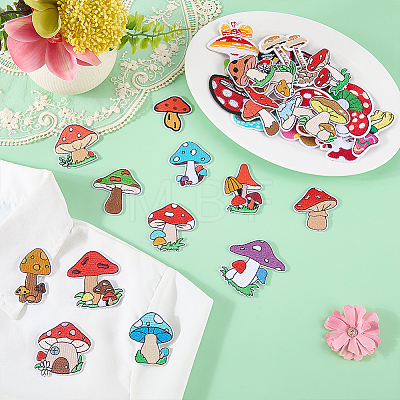 37Pcs Mushroom Embroidered Cloth Patch PATC-WR0001-31-1