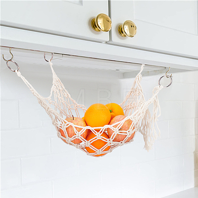 Hanging Fruit Macrame Basket AJEW-WH0332-44-1