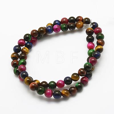 Natural Tiger Eye Beads Strands G-K194-8mm-07-1