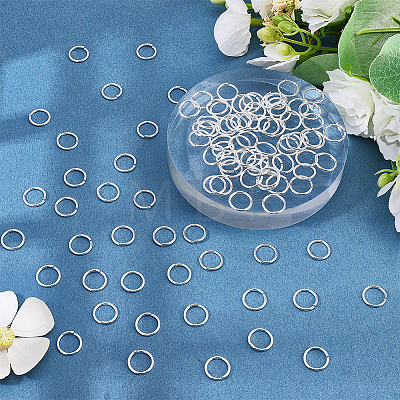 100Pcs Rack Plating Brass Jump Rings KK-ME0004-87-1