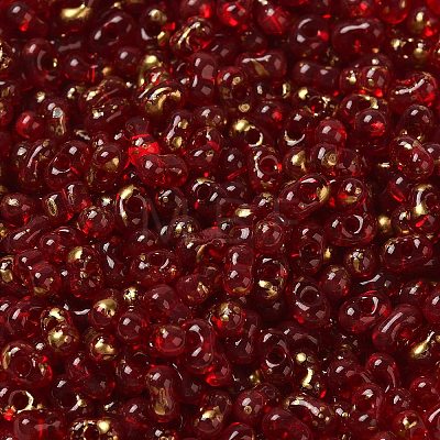 Spray Painted Glass Seed Beads SEED-F005-11A-04-1