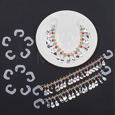 CRASPIRE 110Pcs Plastic Hook for Decorative Shoe Chain FIND-CP0001-92-1