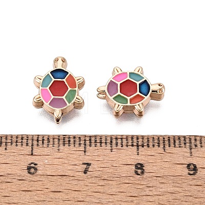 Rack Plating Alloy Enamel Beads ENAM-N071-01G-02-1