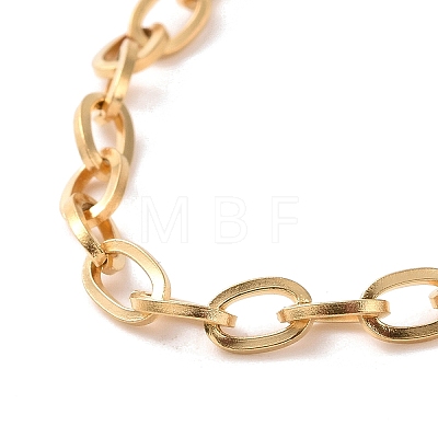 PVD Vacuum Plating 304 Stainless Steel Cable Chain Bracelet for Men Women BJEW-E031-05D-G-1