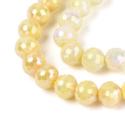 Anti-Tarnish Electroplate Glass Beads Strands GLAA-N056-6mm-05-1