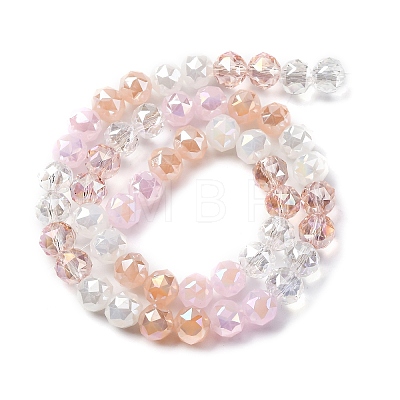 Transparent Glass Beads Strands GLAA-Q009-01C-1