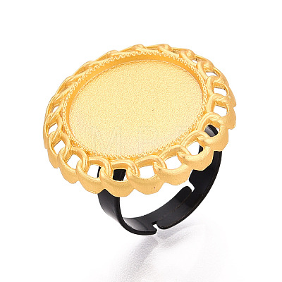 Adjustable Alloy & Iron Bezel Cup Ring Base with Rotatable Tray MAK-T012-14G-1