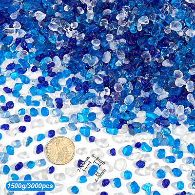 3000Pcs 1500G Transparent Glass Beads GLAA-PH0004-51-1
