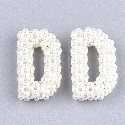 Handmade ABS Plastic Imitation Pearl Woven Beads FIND-T039-18-D-1