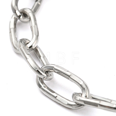 304 Stainless Steel Paperclip Chain Bracelets BJEW-M308-01P-1