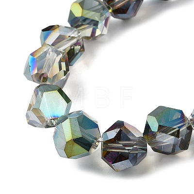 Transparent Electroplate Glass Beads Strands EGLA-I017-04-HP02-1
