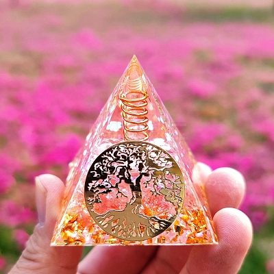 Orgonite Pyramid Resin Energy Generators DJEW-PW0012-023A-1