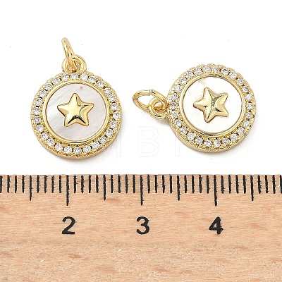Brass Micro Pave Cubic Zirconia Pendants KK-A282-01G-01-1