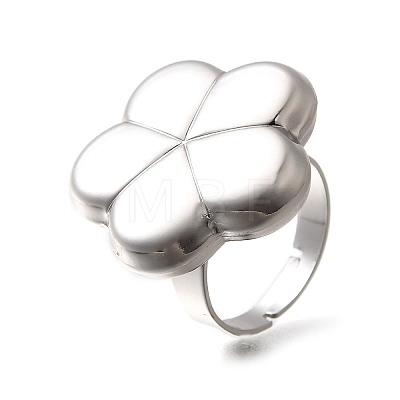 304 Stainless Steel Adjustable Finger Ring RJEW-H244-08P-1