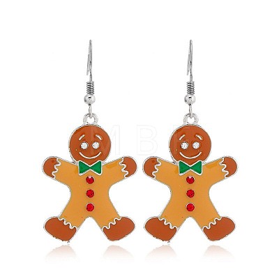 Christmas Theme Alloy Plastic Dangle Earrings FS-WG6FBD6-16-1