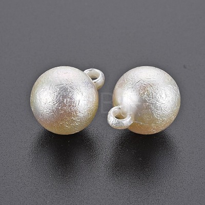 Electroplated ABS Plastic Imitation Pearl Pendants X-KY-T023-004-1